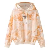 Pianshanzi Sweatshirt Damen Langarm Bluse Kapuzenpullover Niedlichen Schmetterling Gedruckt Hoodie Pullover mit Kapuze Herbst Winter Sweater Sport Frauen Teenager Mädchen Mode Casual Oberteile Top