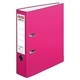 Herlitz 11416302 Ordner maX.file protect A4, 8 cm mit Einsteckrückenschild, 5er-Packung, FSC Mix, pink