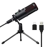 OTHA USB Mikrofon, 192kHz/24Bit PC Mikrofon mit Ständer und Lärmminderung, Kondensator Mikrofon für Streaming Podcasting Youtube, Twitch, Kompatibel mit Laptop Desktop PS4