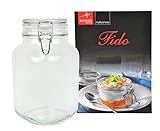 Einmachglas Bügelverschluss Original Fido 3,0L incl. Bormioli Rezep