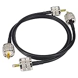 Youmine Packung mit 2 CB Funk Antennen Kabel 50 cm PL259 UHF Stecker auf Stecker RG58 Koaxial Flicken Kabel für Amateur Funk CB M