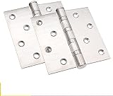 Türscharnier 6 stücke Edelstahl Faltscharnierscharniere Home Möbel Hardware Türscharnier mit Schrauben 4 Zoll Erweitertes Türscharnier (Size : A)