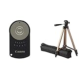 Canon RC-6 Infrarot-Fernauslöser & Amazon Basics Dreibein Stativ 127 cm leicht mit 3-Wege Kop