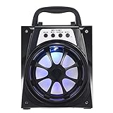 RYSF Hochwertiger Outdoor-Lautsprecher Buntes LED-Licht Super Bass Drahtlose Bluetooth-Lautsprecher Unterstützt FM-Radio TF AUX IN Music Play