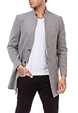 Redbridge Herren Mantel Elegant lange Jacke Slim-Fit Classy Understatement Grau XL