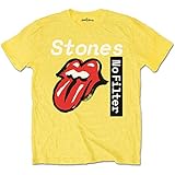 Rolling Stones Herren The No Filter Text T-Shirt, gelb, XL