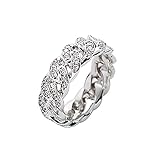 Twist Ring Damen Zirkon Ring Full Inlay Fashion Ringe Hip-Hop Accessoires Damen Schmuck Herren Ring