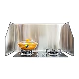 TBUDAR Küchenspritzschutz 3-seitige Splatter Guard Edelstahl Küche Kochen Bratpfanne Öl Splash Gas Herd Schild Anti Splatter Protector Guard Spritzschutz (Size : 80 * 60 * 45cm)