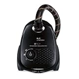Staubsauger Limited Edition Serie mit Beutel, Deutscher Staubsaugerschlauch, sehr geeignet für Allergiker, Hygienefilter, gebraucht für Parkett, Teppich, Fliesen, 600 W, schw