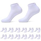 FARCHAT Damen Sneaker Socken kurz 35-38 Weiß Herren Baumwollesocken Unisex 12