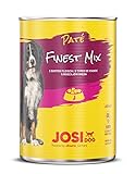 JosiDog Paté Finest Mix (12 x 400 g) | Hundefutter Fleisch - Gaumentraum | Pastete mit 5 Sorten für ausgewachsene Hunde | Hundefutter | powered by JOSER