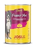 JosiDog Paté Finest Mix (12 x 400 g) | Hundefutter Fleisch - Gaumentraum | Pastete mit 5 Sorten für ausgewachsene Hunde | Hundefutter | powered by JOSER