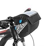 Docooler Fahrrad Lenkertasche multifunktional mit Transparentem PVC-Sichtfenster fürn Handy, 3L, wasserdichtes Material, 20 * 10.5 * 16