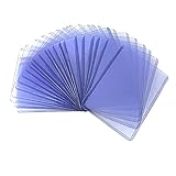 Kartenhülle transparent wasserdicht staubdicht 25 Stück 7,7 x 10,1 cm für doppelseitige Sammelkarten Spielkarten Schutz transparent wasserdicht staubdicht 25 Stück 7,7 x 10,1 cm für Sammelk