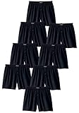 Le Jogger Herren Boxershorts, klassisch weite Boxer, schwarz, 8er Pack (8)