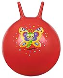 moses. 16129 Krabbelkäfer Hüpfball Schmetterling in rot | Bouncing Ball für Kinder ab 4 Jahren | Indoor-und Outdoor-Spielzeug zum Sitzen und Hüp