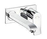 hansgrohe Wasserhahn Metris Unterputz (wassersparende Armatur mit Auslauf Länge 165mm, Wandmontage) C