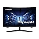 Samsung Odyssey C27G53T 27 Zoll 1000R Curved Gaming Monitor mit 2560x1440p Auflösung, 144hz Bildwiederholrate, 1ms Reak