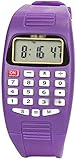 JoHUAZ Süße elektronische Rechner Watch Small Calculator Multifunktions-Primär-Sekundär for Schule Home Calculator Kind Geschenk (Farbe: lila) (Color : Purple)