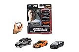 Jada Toys 253201003 Fast & Furious 3er Set C Nano Sammelautos, Jeep Gladiator, 2019 Dodge Charger SRT Hellcat-Widebody, 2020 Toyota Supra, 4 cm, ab 3 J