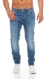 JACK & JONES Tim Original Medium Blue Wash Slim Fit Herren Jeans, Hosengröße:W32/L32