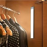 LED Einbauleuchte mit Bewegungsmelder 5W 210lm 3000K wiederaufladbare Akku 1000mAh USB Kabel Sensor Schalter Anbau-Wand-Schrank-Lampe smart mobile Leuchte (60cm)
