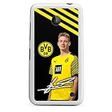 DeinDesign Silikon Hülle kompatibel mit Nokia Lumia 630 Dual SIM Case weiß Handyhülle Julian Brandt Borussia Dortmund BVB