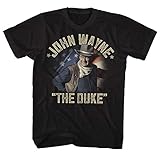 John Wayne Icons The Duke Returns T-Shirt für Erwachsene, kurzärmelig, schwarz, XX-Larg