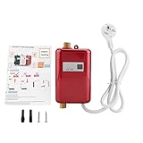 Zerodis 220 V 3800 W Mini-Durchlauferhitzer, elektrisch, ohne Tank, Badezimmer, Küche, Waschen, EU-Stecker (01)