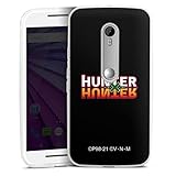 DeinDesign Silikon Hülle kompatibel mit Motorola Moto G3 Case transparent Handyhülle Hunter x Hunter Logo Offizielles Lizenzproduk