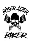 Böser Alter Biker: Motorradfahrer Dirtbike Motorrad Biker Notizbuch I Motorrad Kolben Totenkopf Notebook (A5 6' X 9' Liniert 120 Seiten)