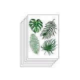 LPxdywlk 6Pcs Nordic Palm Leaves Aufkleber Kinderzimmer Schlafzimmer Home Decorative Wandtattoos Grü