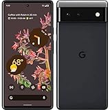 Google Pixel 6 (5G) 128GB + 8GB RAM Factory Unlocked Smart Phone (Stormy Black) - UK V