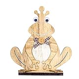 Earthily Ostern Frosch Dekoration - Osterdeko Holz, Osterdekoration Patio Yard Art D