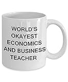 N\A Geschenke für kooperierende Lehrer - weltbesten Wirtschafts- und Wirtschaftslehrer - Porzellan weiß lustige Kaffeetasse Geschenke für Lehrer 11