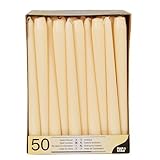 PAPSTAR 50 Leuchterkerzen Ø 2.2 x 25 cm, Champag