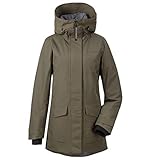 Didriksons W Frida Parka 4 Grün, Damen Isolationsjacke, Größe 44 - Farbe Fog G