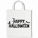 Linyatinhexhop Tasche Happy Halloween, Süßigkeiten aus weichem Stoff, Weiß – Geschenkidee für Halloween, Süßigk