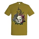 T-Shirt Gothic – Totenkopf – Rosa & Grau Gr. XXL, kak