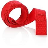 com-four® Schlittenleine, Leichter und reißfester Ziehgurt, Rodelzubehör Zugseil für Schlitten, Made in Germany (01 Stück - 120cm - rot)