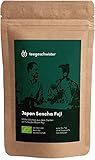 teegeschwister® | BIO Grüner Tee Japan Sencha Fuji | loser premium Grüntee aus den Gärten am Fuße des berühmten Fuji Vulkans| handgerollter Blatttee | ohne zugesetzte Aromen | 100g