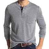Beokeuioe Herren Langarmshirt Regular Slim Fit Henley Shirt Casual Einfarbig Langarm Sweatshirt Outdoor Basic T-Shirt für Männer Leicht Rollkragen Arbeitsshirts Atmungsaktiv F