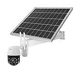 FMOGG 4G Wireless Solarbetriebene Kamera Ptz-Überwachungskamera Mit Sonnenkollektor wasserdichte Outdoor-Kamera Mit Bewegungserkennung, Farbnachtsicht, Zwei-Wege-Audio ，5X Z