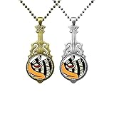 Halskette mit Anhänger, indischer Stil, Adler-Kopf, Musik, Gitarre, Schmuck