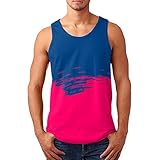 KGLHTYU Herren Sommer Sport Tank Top Rundhals Ärmellos Unterhemd Herren Tank Top Slim Fit T Shirts Muskel Shirts Sleeveless Muskelshirt Sommer Trägershirt Weste 3D Drucken Kurzarm L