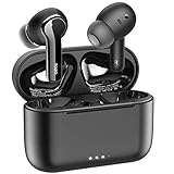 TOZO NC2 Hybrid Active Noise Cancelling Wireless Earbuds, ANC In-Ear Detection Kopfhörer, IPX6 wasserdichte Bluetooth 5.2 Stereo-Ohrhörer, Immersive Sound Premium Deep Bass Headset Schw