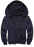Swisswell Fleece-Kapuzenpullover für Herren, mit Reißverschluss, weiches Sweatshirt für Sport und draußen - - XX-Larg