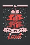 Ja, die Violine muss so laut!: Violine NOTIZBUCH | Format 6x9' (ca. DIN A5) | 120 Seiten Softcover | Punktiert - Punkteraster - Dotted | Tolles ... Geigenspielerin die gerne Instrument sp