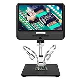 Andonstar AD208 Münzmikroskop mit 21,6 cm (8,5 Zoll) großem Bildschirm, 260 x LCD-Labor, handgehaltenes USB-Mikroskop für PCB Löten, Münzsammlung