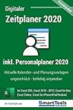 Zeitplaner 2020 + Personalplaner 2020 für Excel 365, 2019, 2016, 2013, 2010, 2007 und Office 365 - Kalender- und Planungsvorlagen für alle Excel-Versionen, Office 365, Excel für Mac, iOS/
